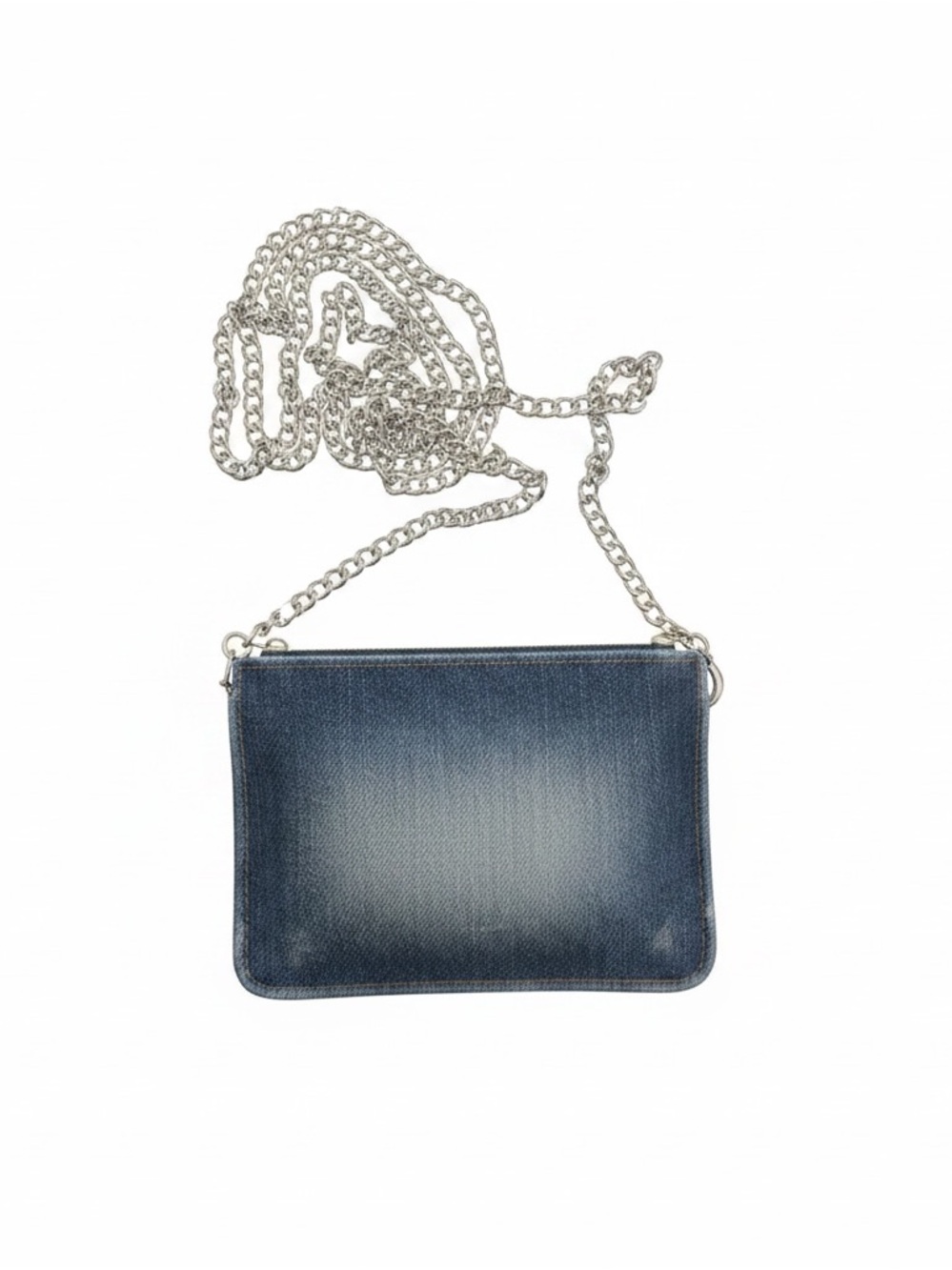 COACH Denim Studded Chain Crossbody Bag in Blue NWOT - Picture 2 of 4